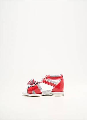 Sandales/nu pieds fermeture scratch bout ouvert rouge BELLAMY fille
