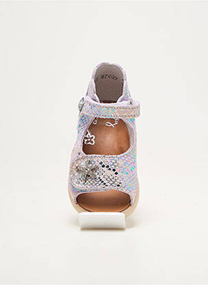 Sandales/nu pieds tissage métallisé talon bas rose LITTLE MARY fille