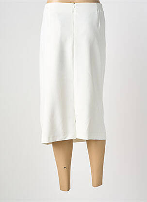 Jupe mi-longue taille à pinces beige GUY DUBOUIS femme