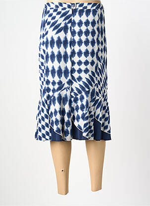 Jupe mi-longue taille normale bleu FRANCE RIVOIRE femme