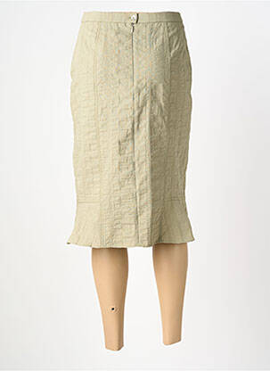 Jupe longue fermeture zippée au dos beige GUY DUBOUIS femme