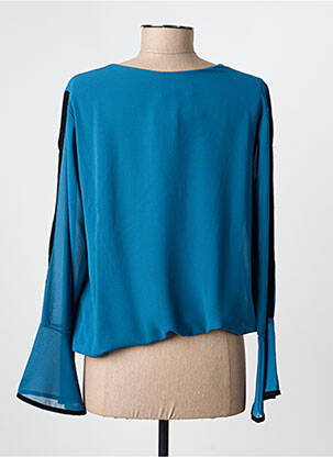 Blouse col rond manches longues bleu COULEURS DU TEMPS femme
