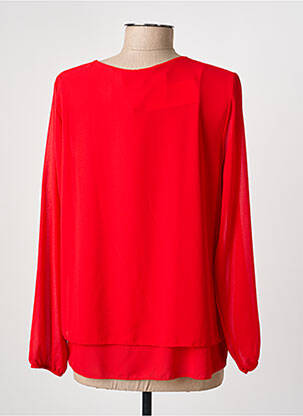 Blouse manches longues manches longues rouge COULEURS DU TEMPS femme