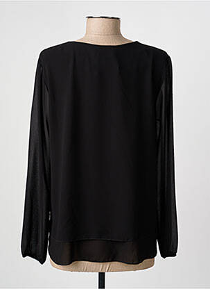 Blouse manches longues manches longues noir COULEURS DU TEMPS femme