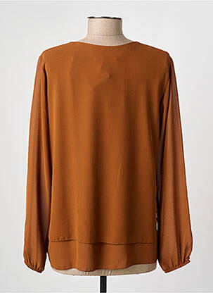 Blouse manches longues manches longues marron COULEURS DU TEMPS femme