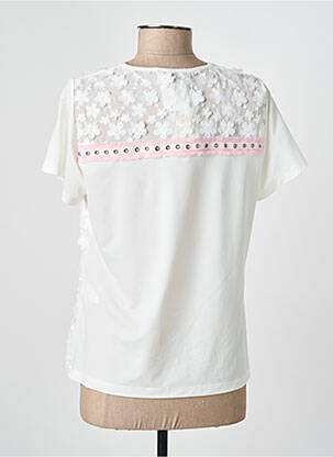 Top manches courtes manches courtes blanc GUY DUBOUIS femme