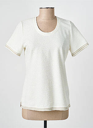 Top manches courtes manches courtes blanc GUY DUBOUIS femme
