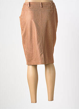 Jupe mi-longue stretch marron MERI & ESCA femme