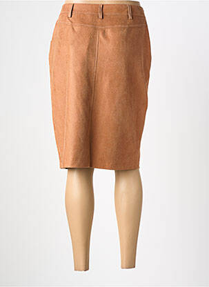 Jupe mi-longue stretch marron clair MERI & ESCA femme