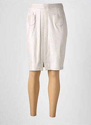 Jupe mi-longue stretch beige MERI & ESCA femme