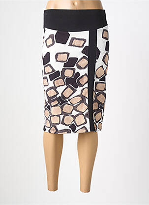 Jupe mi-longue stretch noir GUY DUBOUIS femme