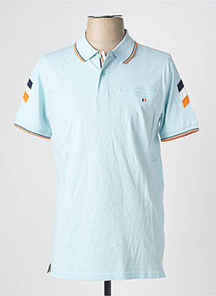 Polo coupe droite manches courtes bleu CAMBERABERO homme