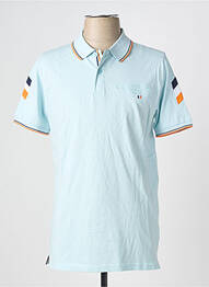 Polo coupe droite manches courtes bleu CAMBERABERO homme