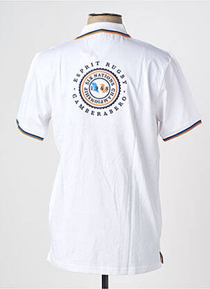 Polo coupe droite manches courtes blanc CAMBERABERO homme