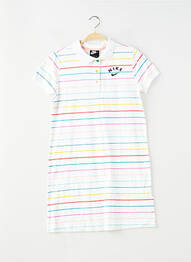 Robe mi-longue manches courtes manches courtes blanc NIKE fille