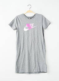 Robe mi-longue manches courtes manches courtes gris NIKE fille