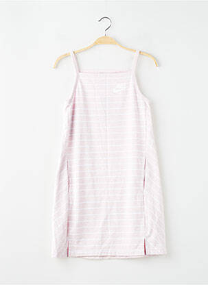 Robe mi-longue col carré fines bretelles rose NIKE fille