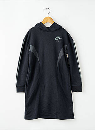 Robe pull sérigraphie manches longues noir NIKE fille