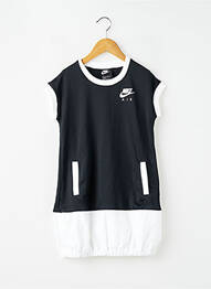 Robe mi-longue manches courtes manches courtes noir NIKE fille