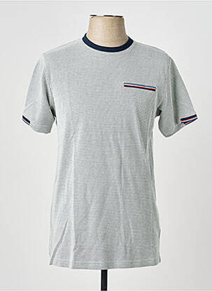 T-shirt coupe droite manches courtes bleu CAMBERABERO homme