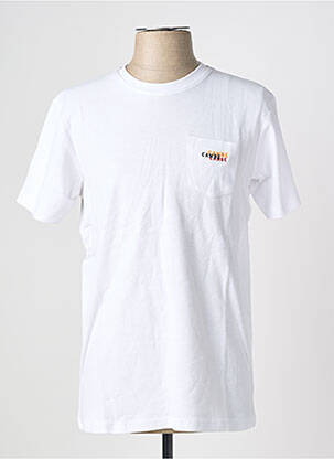 T-shirt broderie manches courtes blanc CAMBERABERO homme