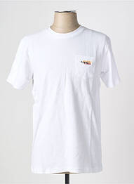T-shirt broderie manches courtes blanc CAMBERABERO homme