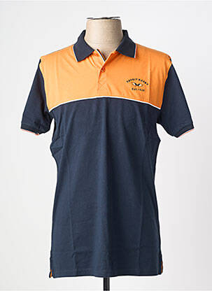 Polo coupe droite manches courtes bleu CAMBERABERO homme