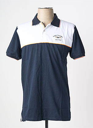 Polo coupe droite manches courtes bleu CAMBERABERO homme