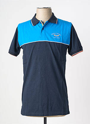 Polo coupe droite manches courtes bleu CAMBERABERO homme