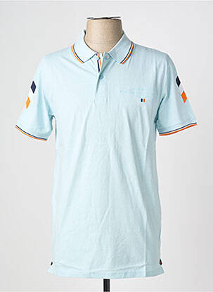 Polo coupe droite manches courtes bleu CAMBERABERO homme