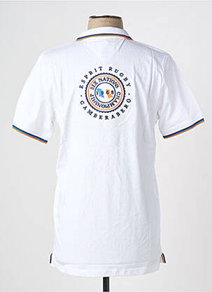 Polo coupe droite manches courtes blanc CAMBERABERO homme