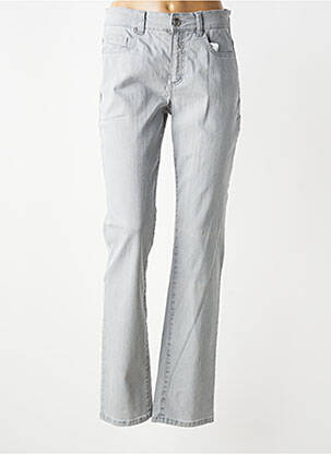 Jeans coupe slim poches gris ANNA MONTANA femme