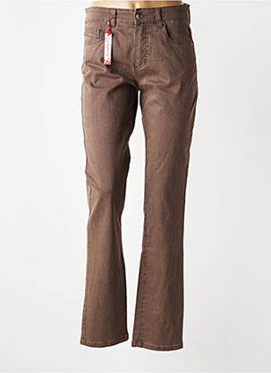 Pantalon slim poches marron ANNA MONTANA femme