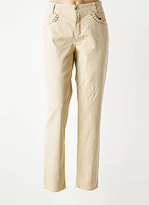 Pantalon slim poches beige ANNA MONTANA femme