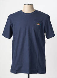 T-shirt broderie manches courtes bleu CAMBERABERO homme