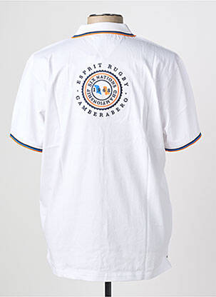 Polo coupe droite manches courtes blanc CAMBERABERO homme