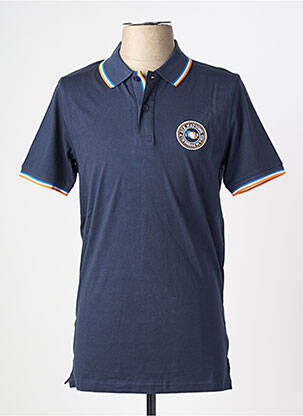 Polo coupe droite manches courtes bleu CAMBERABERO homme