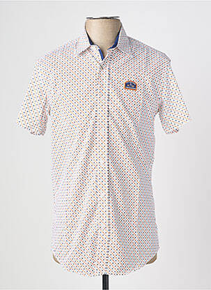 Chemise manches courtes coupe droite blanc CAMBERABERO homme