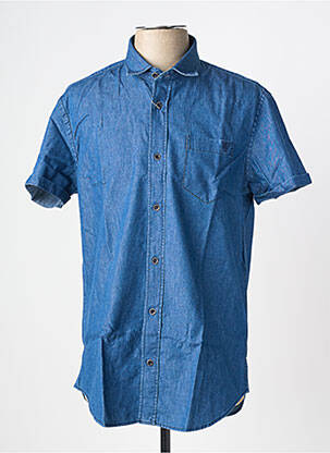 Chemise manches courtes coupe droite bleu CAMBERABERO homme