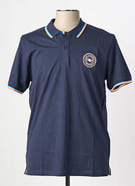 Polo coupe droite manches courtes bleu CAMBERABERO homme