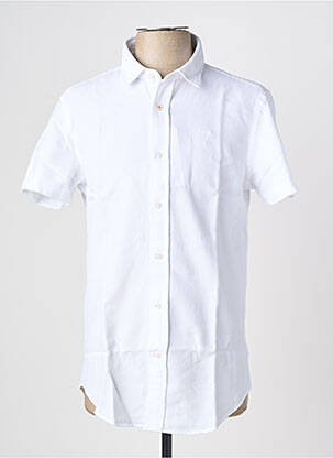 Chemise manches courtes coupe cintrée blanc CAMBERABERO homme