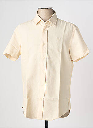 Chemise manches courtes coupe cintrée beige CAMBERABERO homme