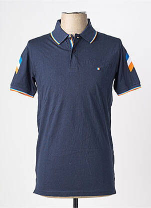 Polo coupe cintrée manches courtes bleu CAMBERABERO homme