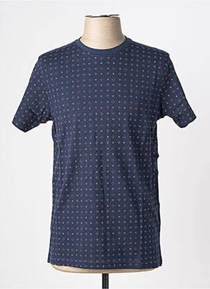 T-shirt coupe droite manches courtes bleu CAMBERABERO homme