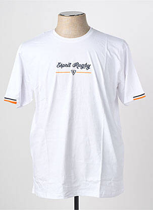 T-shirt coupe droite manches courtes blanc CAMBERABERO homme