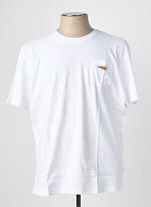 T-shirt broderie manches courtes blanc CAMBERABERO homme