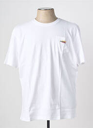 T-shirt broderie manches courtes blanc CAMBERABERO homme
