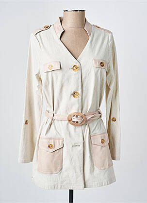 Veste chic tissage crêpe beige GUY DUBOUIS femme