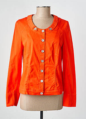 Veste casual col rond orange GUY DUBOUIS femme