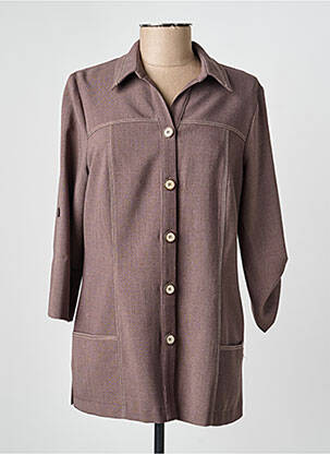 Veste casual coupe droite marron GUY DUBOUIS femme